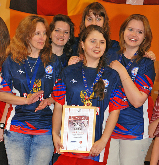 Женская золотая команда России в Риге 2012